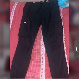 Black cargo jogger pants
